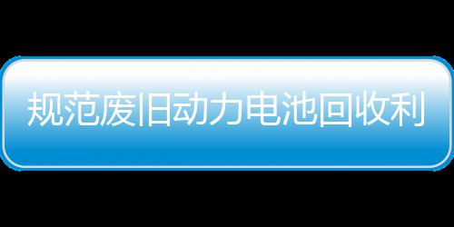 动力电池动规范展执项行回收合开门联废旧法专利用五部